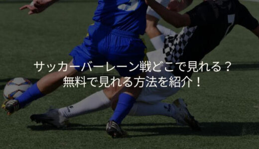 サッカー日本代表男子アジアカップバーレーン戦どこで見れる？無料で見れる方法を紹介！